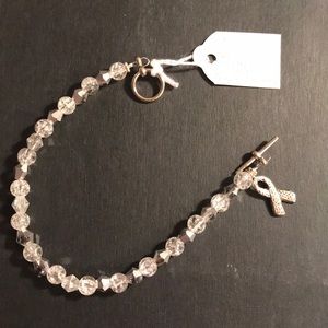 Handcrafted silver awareness bracelet
